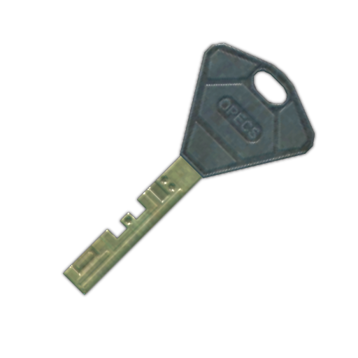 Gas station office key