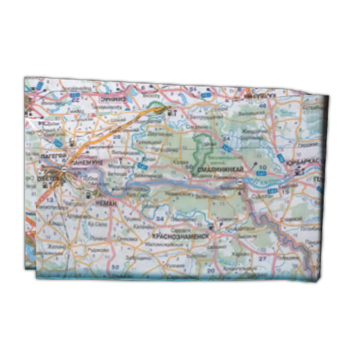Mapa de papel Shoreline