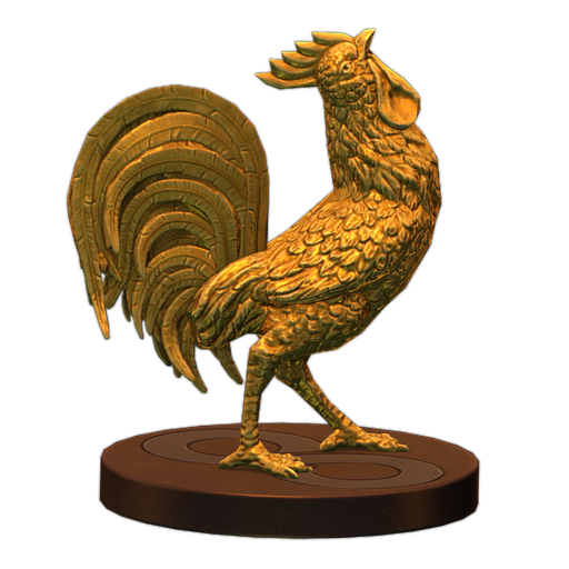 Golden rooster figurine