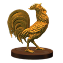 Golden rooster figurine