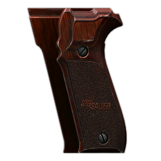 P226 Stainless Elite Wooden pistol grip