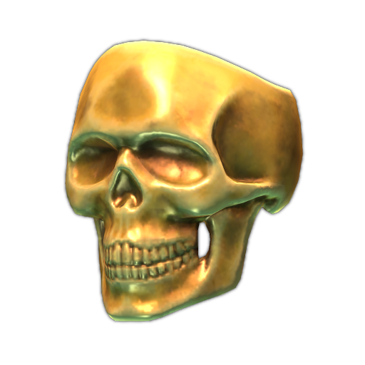 Gold skull ring