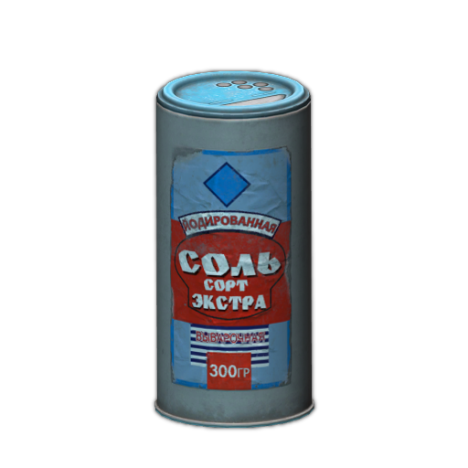 Can of white salt