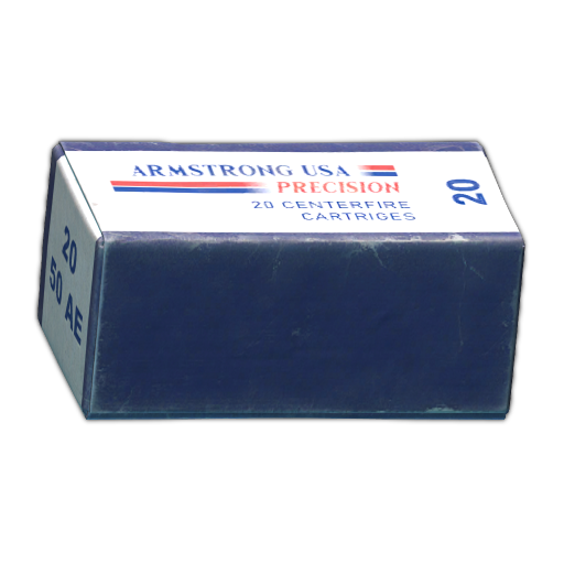 Una confezione di munizioni .50 AE Hawk JSP (20 pz)