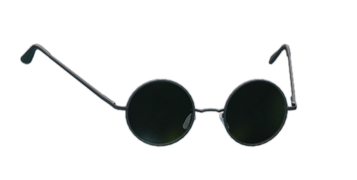 Round frame sunglasses (Green lenses)