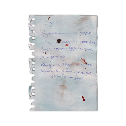 Assistant's notes on TG-Vi-24 test subjects