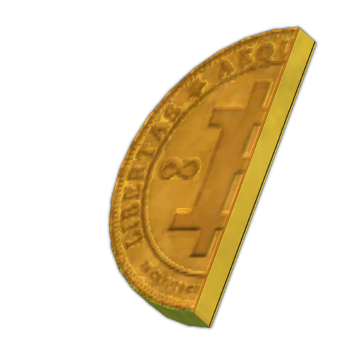 Left half of a Physical Bitcoin